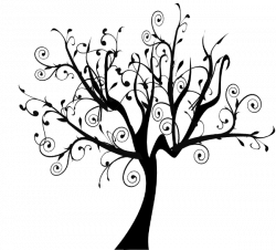 Bare Tree Branch Clip Art | Branch Vine Swirl Tree clip art ...