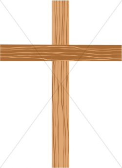Wooden Cross with Shades of Brown | Cross Clipart