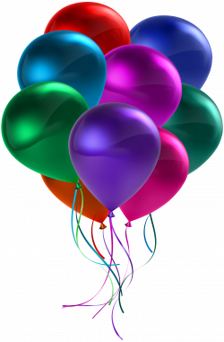 Bunch of Colorful Balloons Transparent Clip Art | Gallery ...
