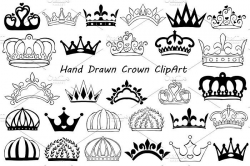 Hand Drawn Crown ClipArt #EPS#AI#wide#approximately | Human ...