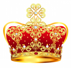 Gold And Red Crown With Pearls Clipart Picture