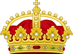 Gold And Red Crown Png Cartoon With Diamonds