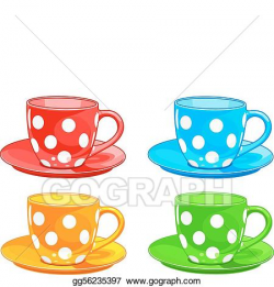 EPS Illustration - Cup and saucer. Vector Clipart gg56235397 ...