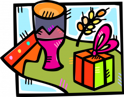 Kwanzaa Present and Goblet Cup - Vector Image