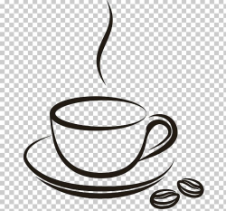 Coffee Cup Latte Tea PNG, Clipart, Artwork, Black And White ...