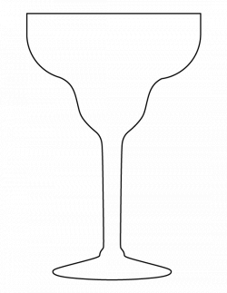 Margarita glass pattern. Use the printable outline for crafts ...
