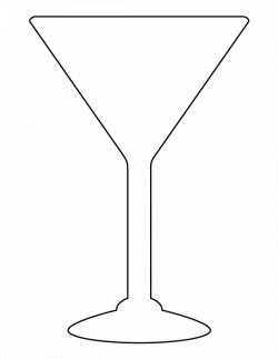 Martini glass pattern. Use the printable outline for crafts ...
