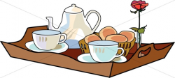Morning Tea Tray | Tea Time Clipart