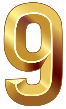 Gold Number Nine PNG Clipart Image | Numbers64 | Pinterest | Gold ...