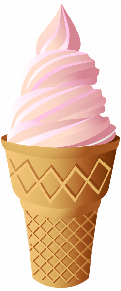 Pink Ice Cream Cone PNG Clip Art - Best WEB Clipart