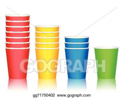 Vector Stock - Plastic cups. Clipart Illustration gg71750402 ...