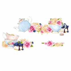 Teacup Wedding invitation Teapot Tea party - Hand-painted floral ...