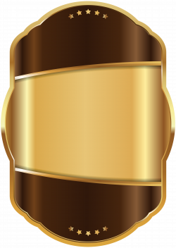 Label Template Brown Gold Clip Art PNG Image | Gallery Yopriceville ...
