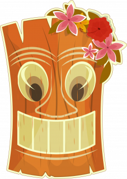 Hawaii Tiki bar Clip art - Hand painted brown mask 1501*2125 ...