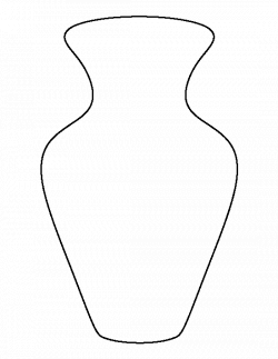 Vase pattern. Use the printable outline for crafts, creating ...