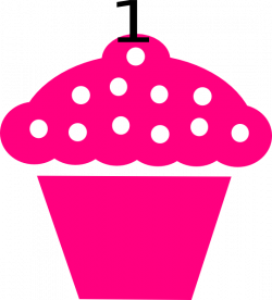 Polka Dot Cupcake Black Clip Art at Clker.com - vector clip art ...