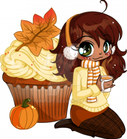 Pumpkin Spice Cupcake Chibi by YamPuff on DeviantArt