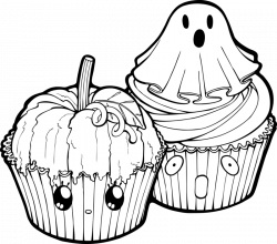 Desserties | Halloween Cupcakes Lineart by Chibivi-Linearts on ...