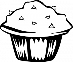 cupcake clipart black and white - HubPicture