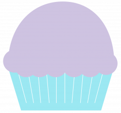 Blue and Purple Cupcake Clipart | Cupcake Clipart