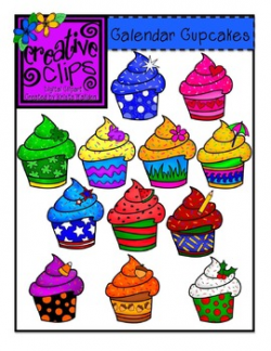 Calendar Cupcakes {Creative Clips Digital Clipart}