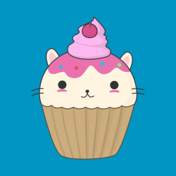 Cute and Kawaii Cat Cupcake