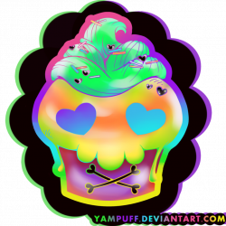 Skull Cupcake Lineart By Yampuff-d5bkdl1 by Dark0Childe | creepy ...