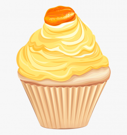 Cupcakes Clipart Dessert - Yellow Cupcake Clipart #78295 ...