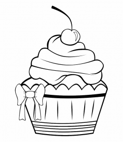 Birthday Cupcake Coloring Page - Cake Pics For Drawing Free ...