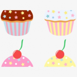 Cupcake Clipart Four - Cartoon Cakes And Sweets #1832709 ...