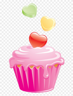 ○••°‿✿⁀cupcakes‿✿⁀°••○ - Heart Cupcakes Clipart, HD Png ...