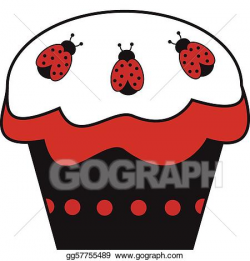 Vector Art - Ladybug cupcake. EPS clipart gg57755489 - GoGraph