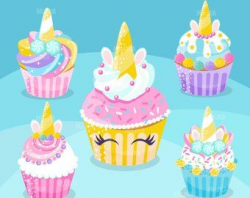Mermaid cupcake clipart, mermaid tail, baking, cake graphics ...