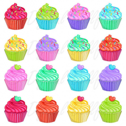 Cupcake Clipart, Dessert Bakery / Cupcake Party Clip Art ...