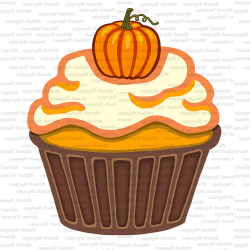 trudette: Pumpkin Cupcake Clipart