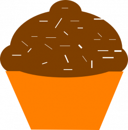 Cupcake Brown Orange Clip Art at Clker.com - vector clip art online ...