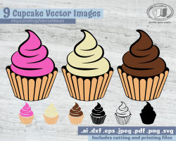 Cupcakes SVG, Cupcake Cut File, Cupcake Clipart, Cupcake PDF, Cupcake  Download, Digital Download, Instant Download, Cricut Files