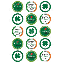St Patricks Day - Edible Cupcake Toppers - Personalised Printed ...