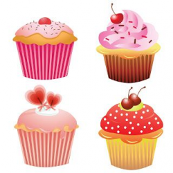Free 4 Clip Arts Cupcakes | Fonts, Backgrounds, Clipart ...