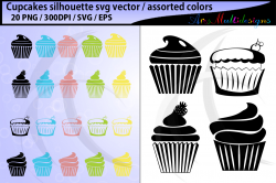 Cupcake Silhouette svg cupcake vector cupcake clipart