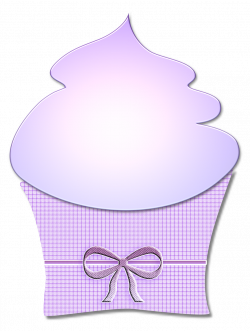 Purple Ribbon Cupcake Clipart | Cupcake Clipart