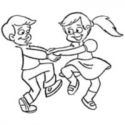 Kids dancing clipart black and white - Clip Art Library