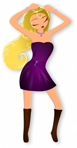 Clipart - Glamorous Lady Dancing 2