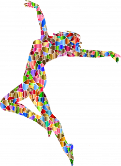 Chromatic Tiled Carefree Dancing Woman Silhouette by @GDJ, Chromatic ...