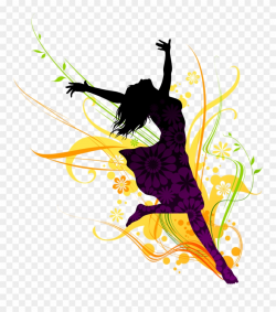 Modern Dance Clipart - Dancing Girl Png Transparent Png ...
