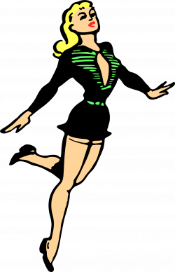 Clipart - Woman dancing 5 (colour)