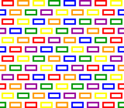 Clipart - Colourful bricks pattern (no background)