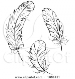 tattoo designs feather three | Clipart Three Black And White ...