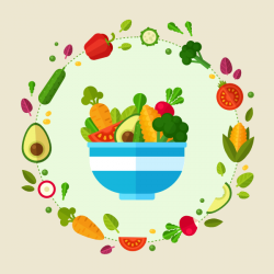 Fruits & Vegetables clipart flat design - Pencil and in color fruits ...