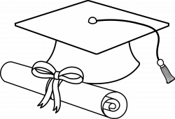 White Graduation Cap Clipart